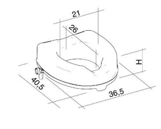 Toiletverhoger - 10 cm met deksel
