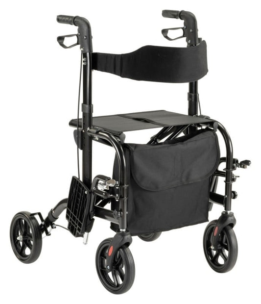 Rollator Duo Deluxe - Rollator en rolstoel in één