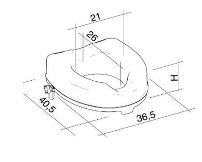 Toiletverhoger - 10 cm met deksel