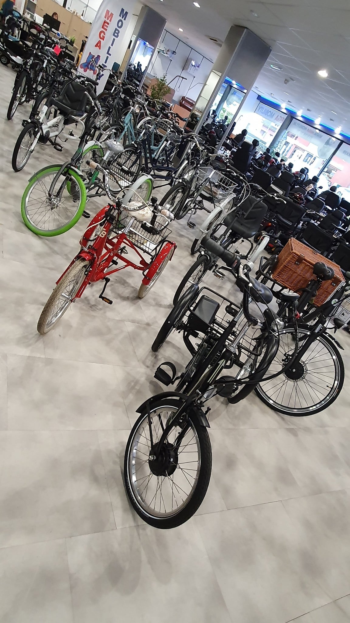 Driewielfietsen en tandems.