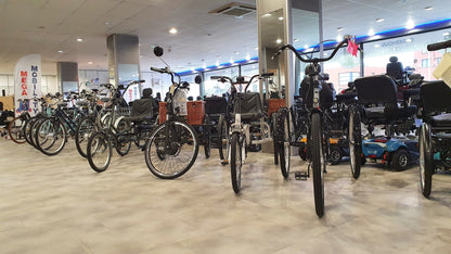 Driewielfietsen en tandems.