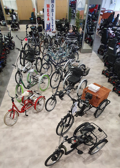 Driewielfietsen en tandems.