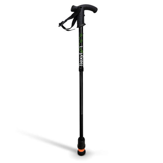 Wandelstok met Derby handvat - opvouwbaar