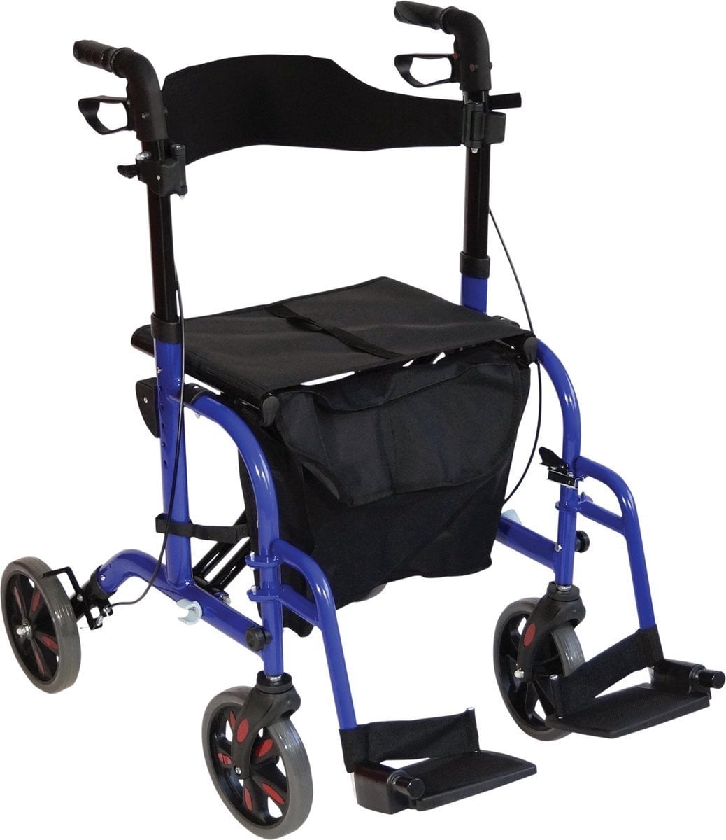 Rollator Duo Deluxe - Rollator en rolstoel in één