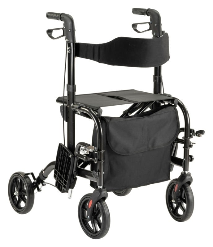 Rollator Duo Deluxe - Rollator en rolstoel in één