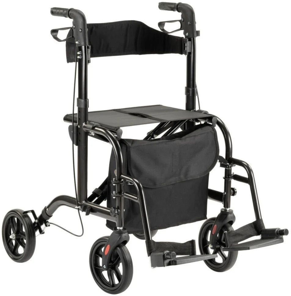 Rollator Duo Deluxe - Rollator en rolstoel in één