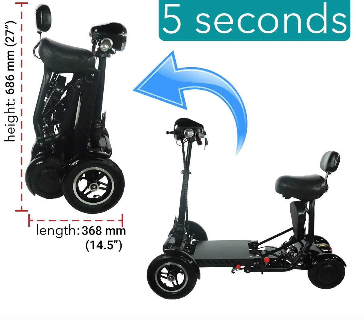 MS3000 Opvouwbare Scootmobiel
