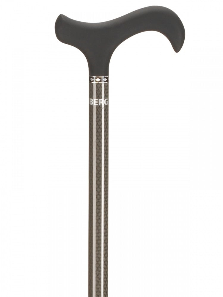 Carbon wandelstok - met soft Derby handvat